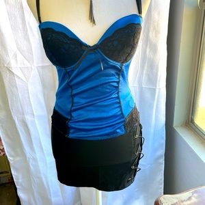 Oh Yes mini skirt with lace up side.